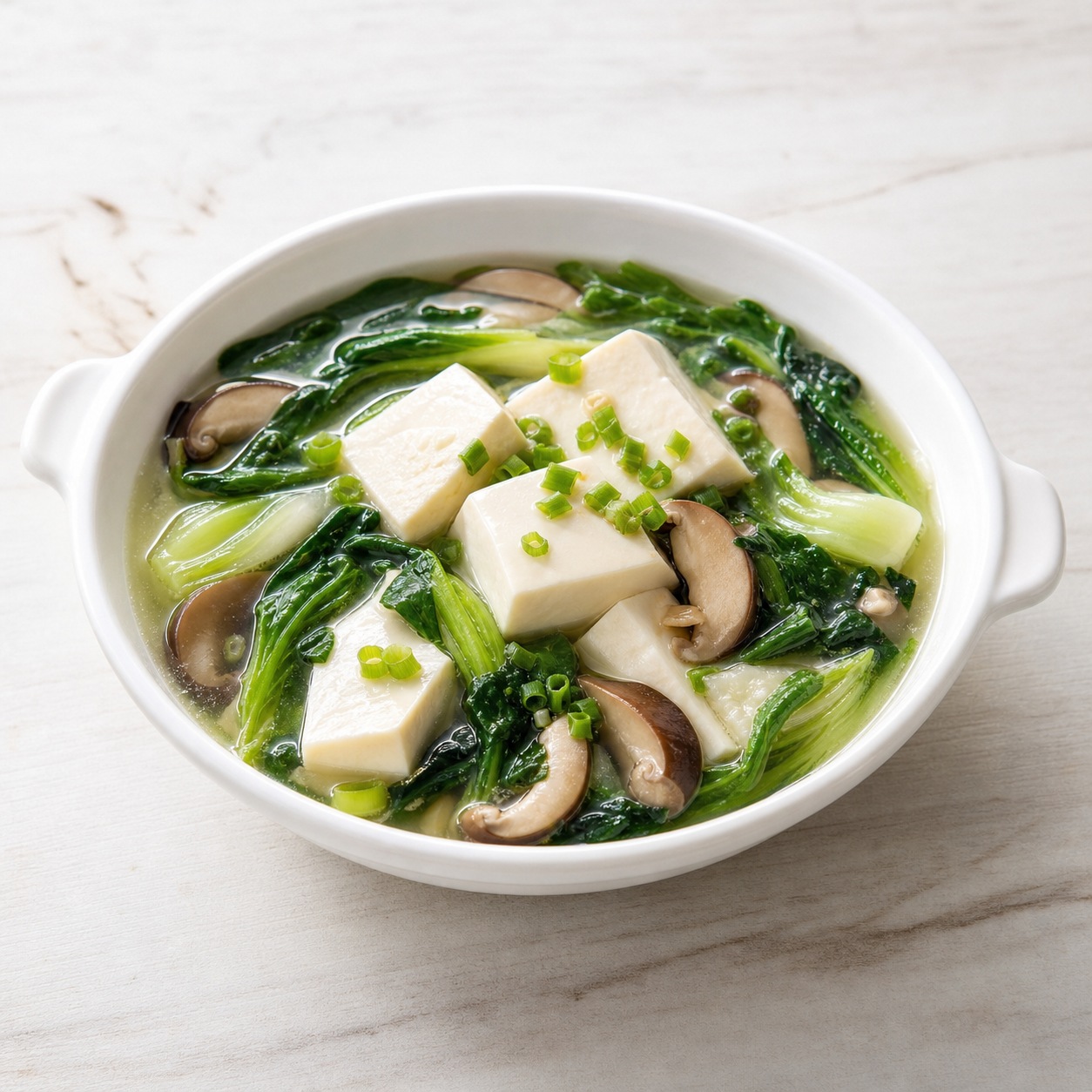 豆腐青菜菌菇汤